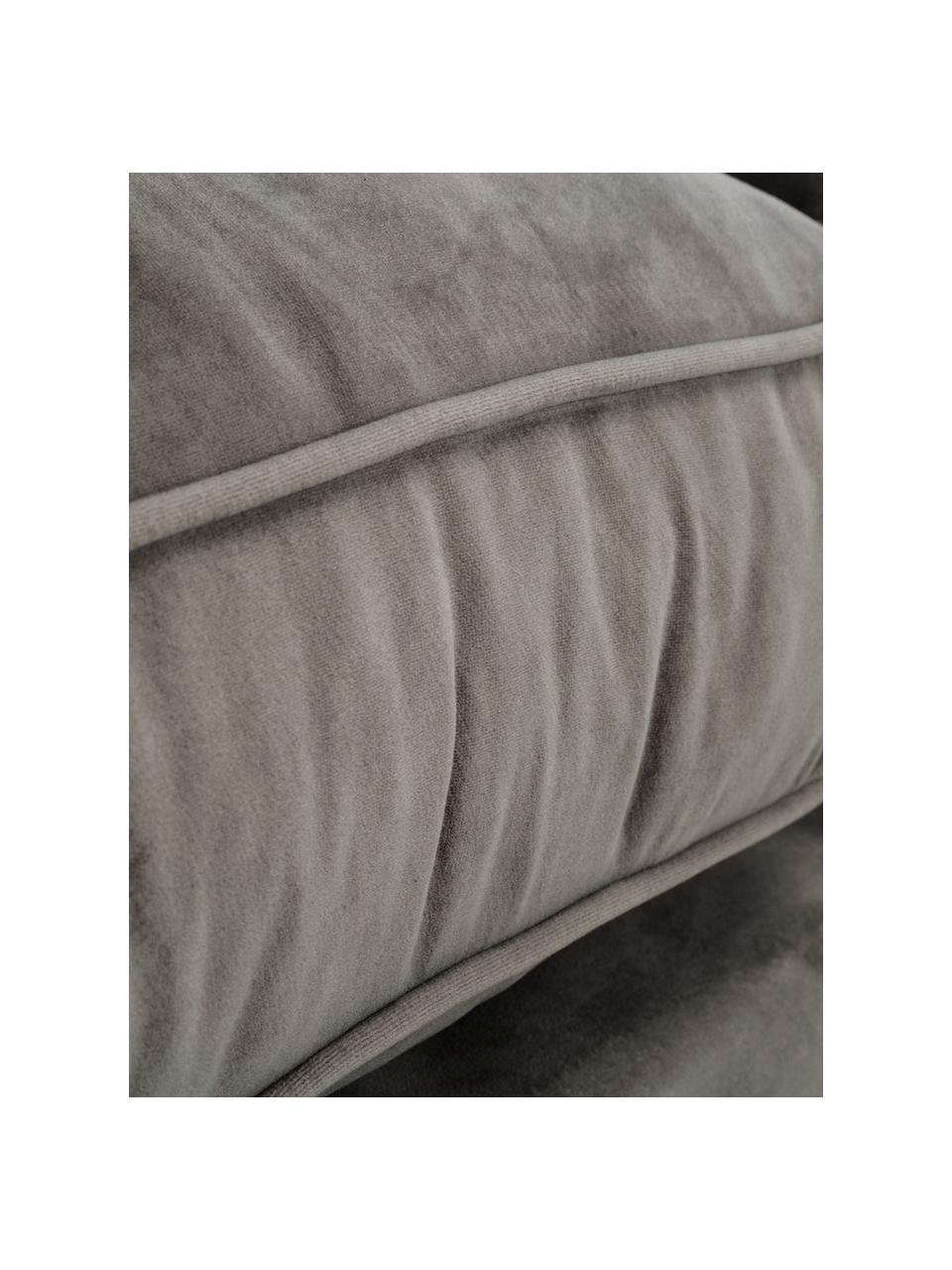 Canapé Chesterfield 2 places velours Sally, Velours gris