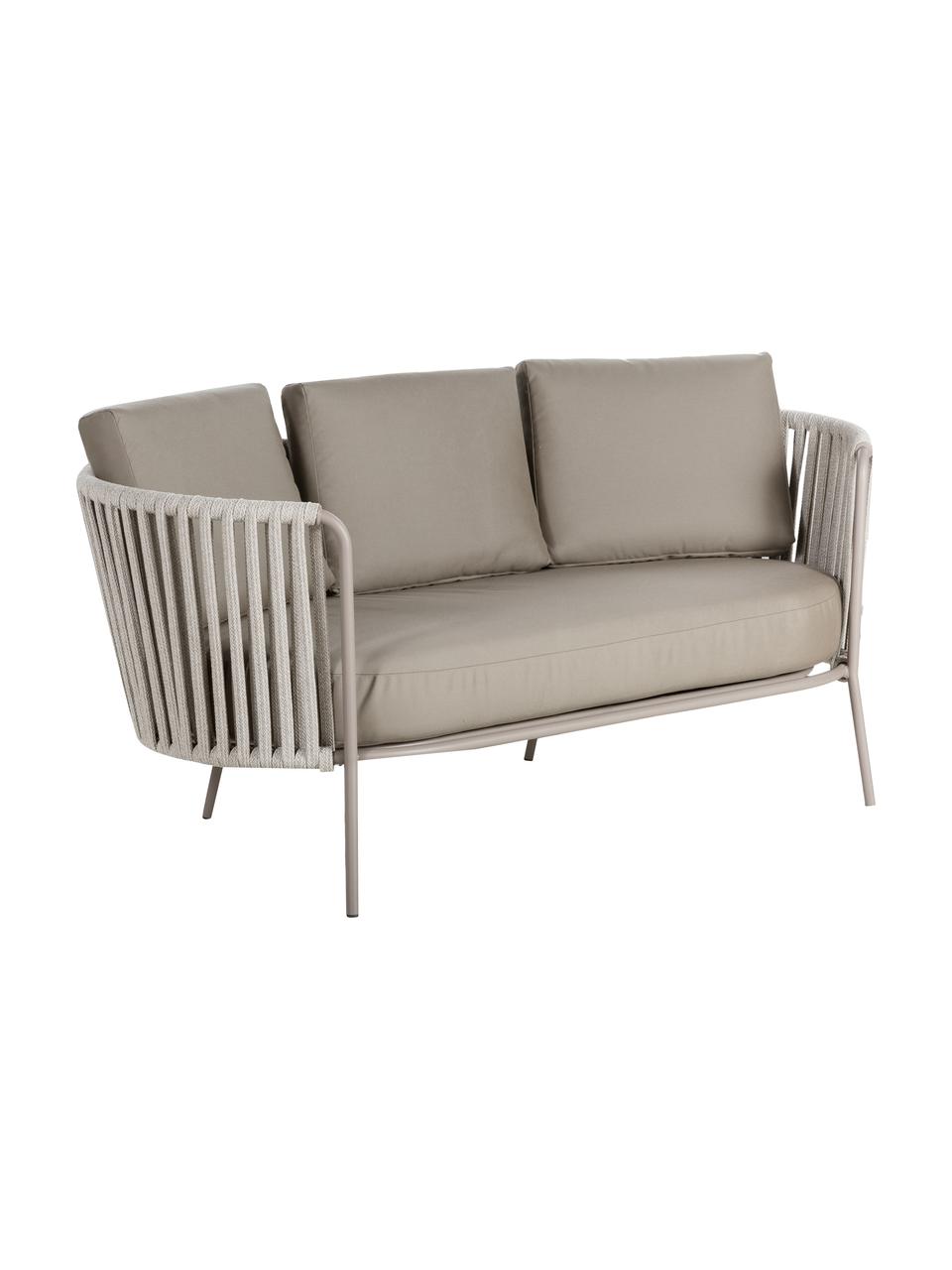 Canapé de jardin avec assise rembourrée Sunderland (2 places), Taupe, taupe clair, larg. 162 x prof. 73 cm