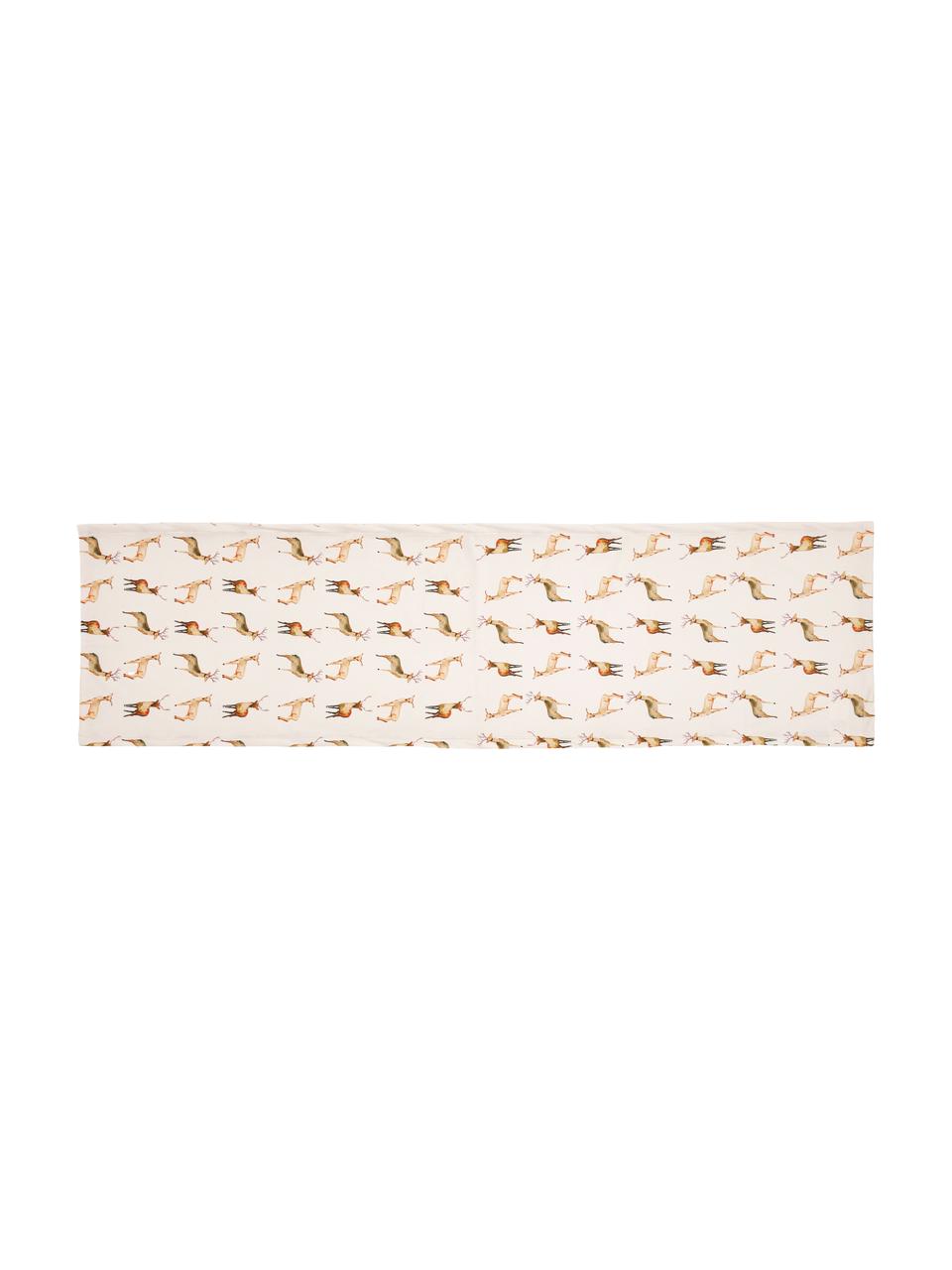 Camino de mesa de terciopelo Herde, 100% terciopelo de poliéster, Beige, tonos marrones, An 40 x L 145 cm