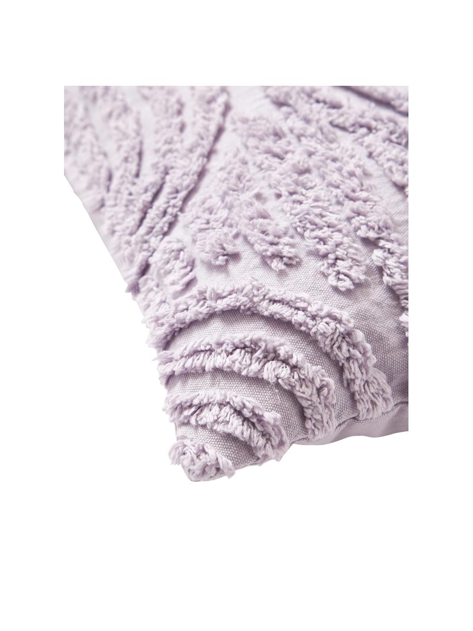 Federa arredo in cotone Bell, 100% cotone, Lilla, Larg. 45 x Lung. 45 cm