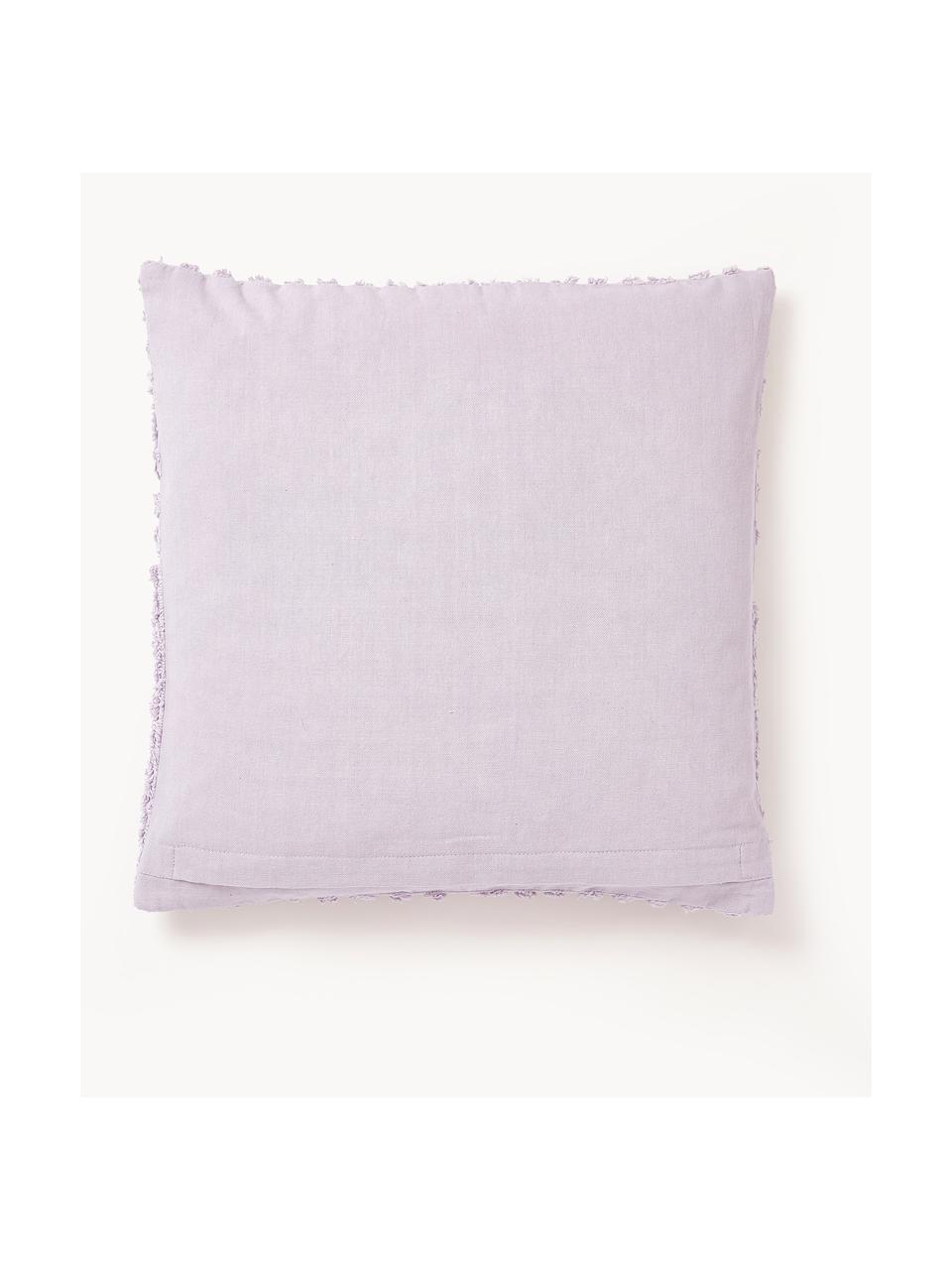 Housse de coussin 45x45 en coton Bell, 100 % coton, Lavande, larg. 45 x long. 45 cm