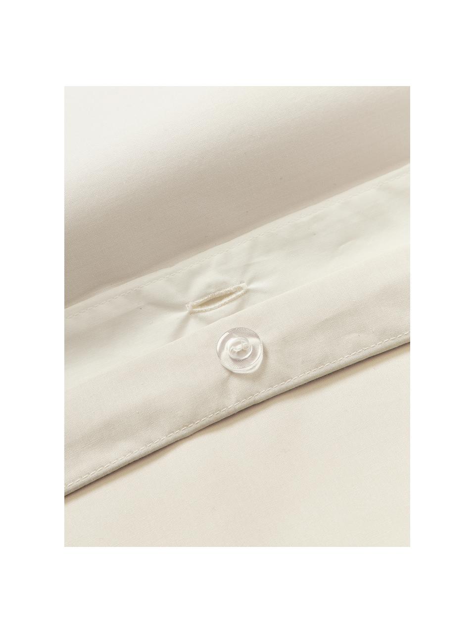 Housse de couette en percale de coton Ciana, Beige, larg. 200 x long. 200 cm