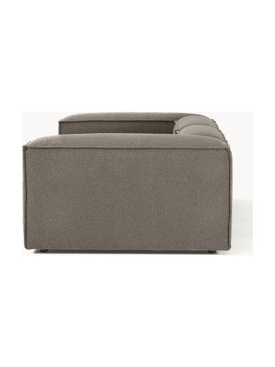 Canapé modulable 3 places en tissu bouclé Lennon, Bouclé grège, larg. 238 x prof. 119 cm