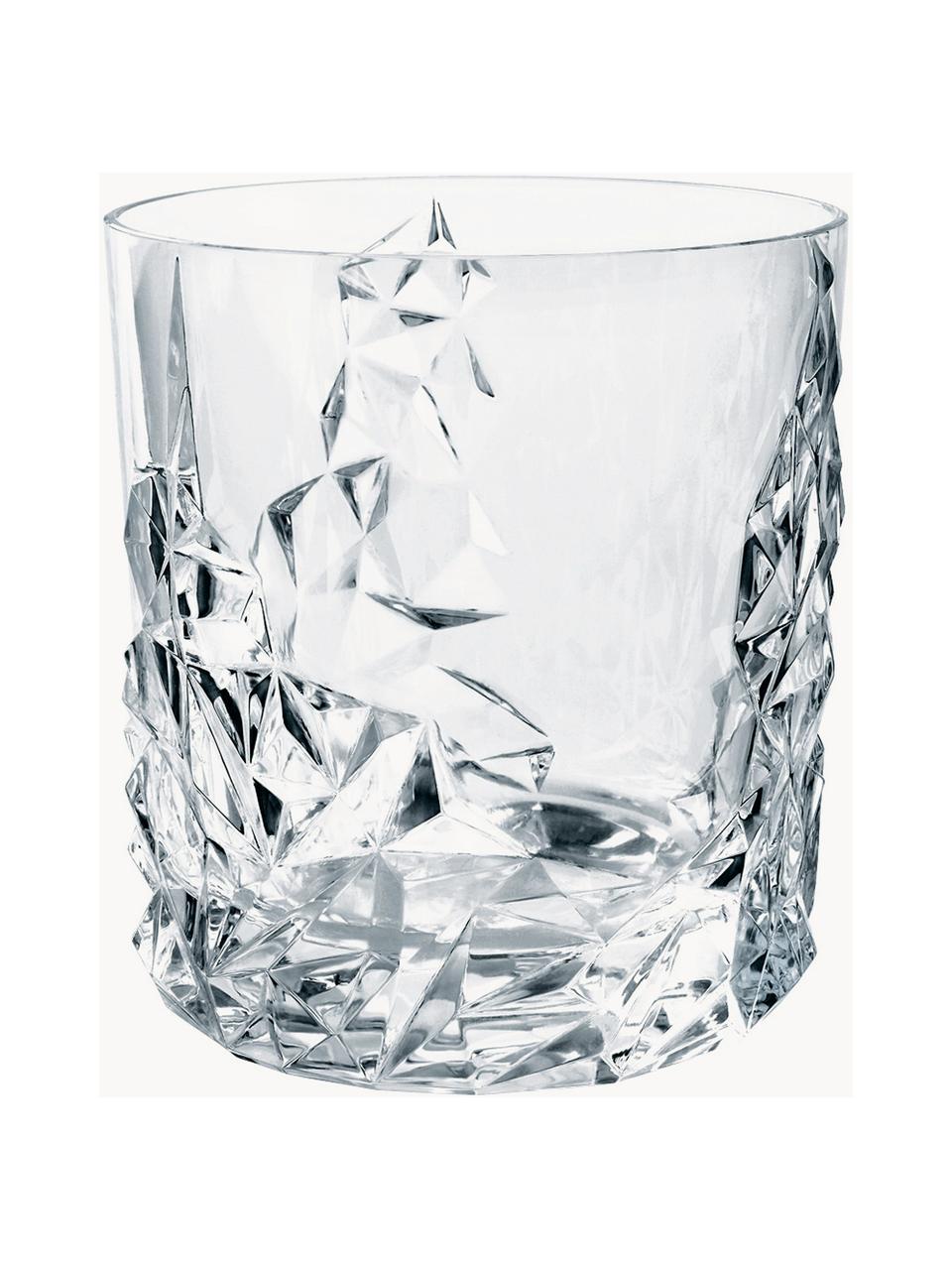 Kristall-Whiskygläser Sculpture, 4 Stück, Kristallglas, Transparent, Ø 9 x H 10 cm, 340 ml