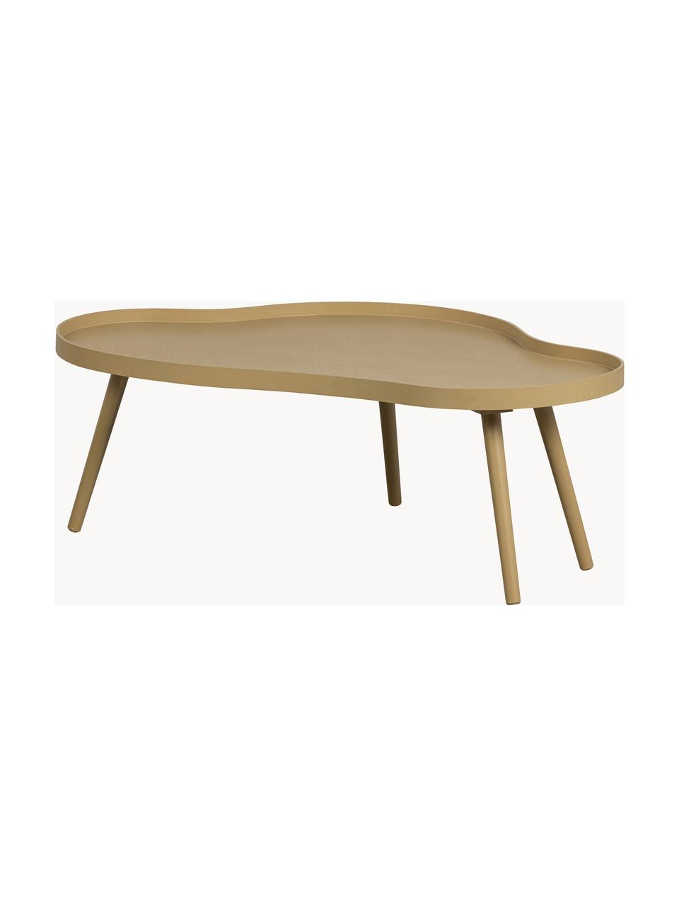 Tavolino da salotto in legno dalla forma organica Mae, Gambe: legno di pino rivestito, Legno, Larg. 100 x Alt. 35 cm