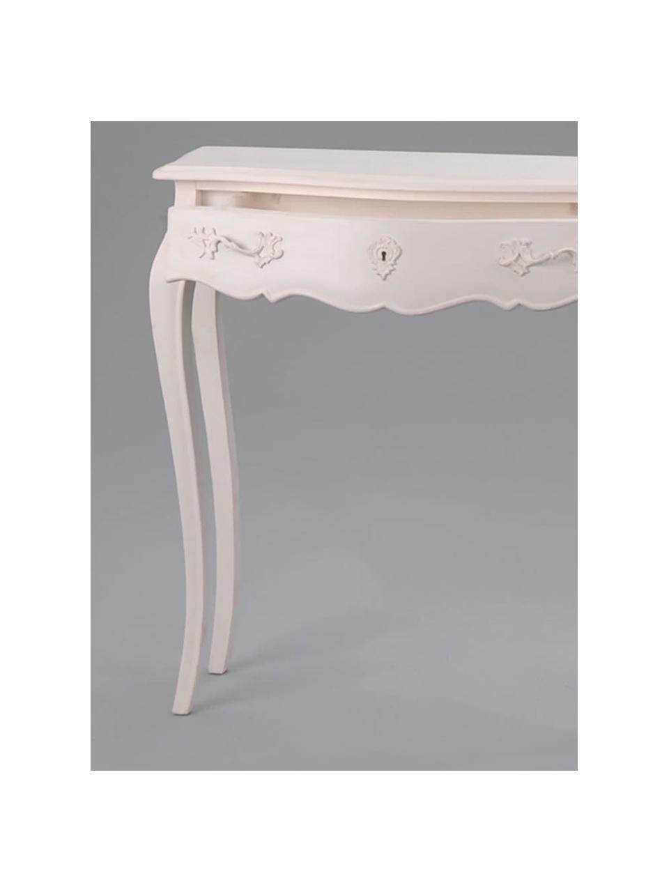 Consola artesanal Murano, Blanco roto, An 80 x Al 80 cm