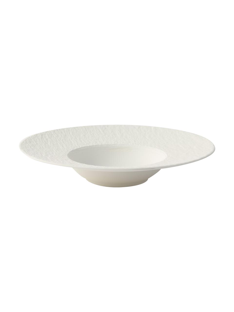 Komplet naczyń z porcelany Rock, dla 2 osób (6 elem.), Porcelana, Biały, Komplet z różnymi rozmiarami