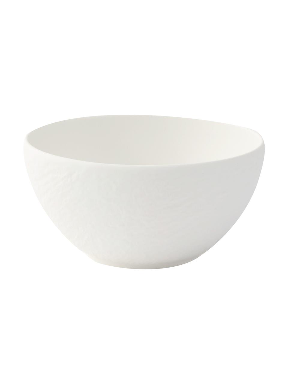 Súprava tanierov z porcelánu Rock, 2 osoby (6 dielov), Porcelán, Biela, Súprava s rôznymi veľkosťami