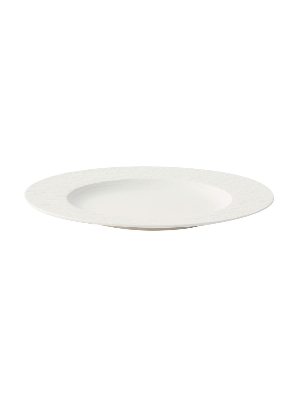 Vajilla de porcelana Rock, 2 comensales (6 pzas.), Porcelana, Blanco, Set de diferentes tamaños
