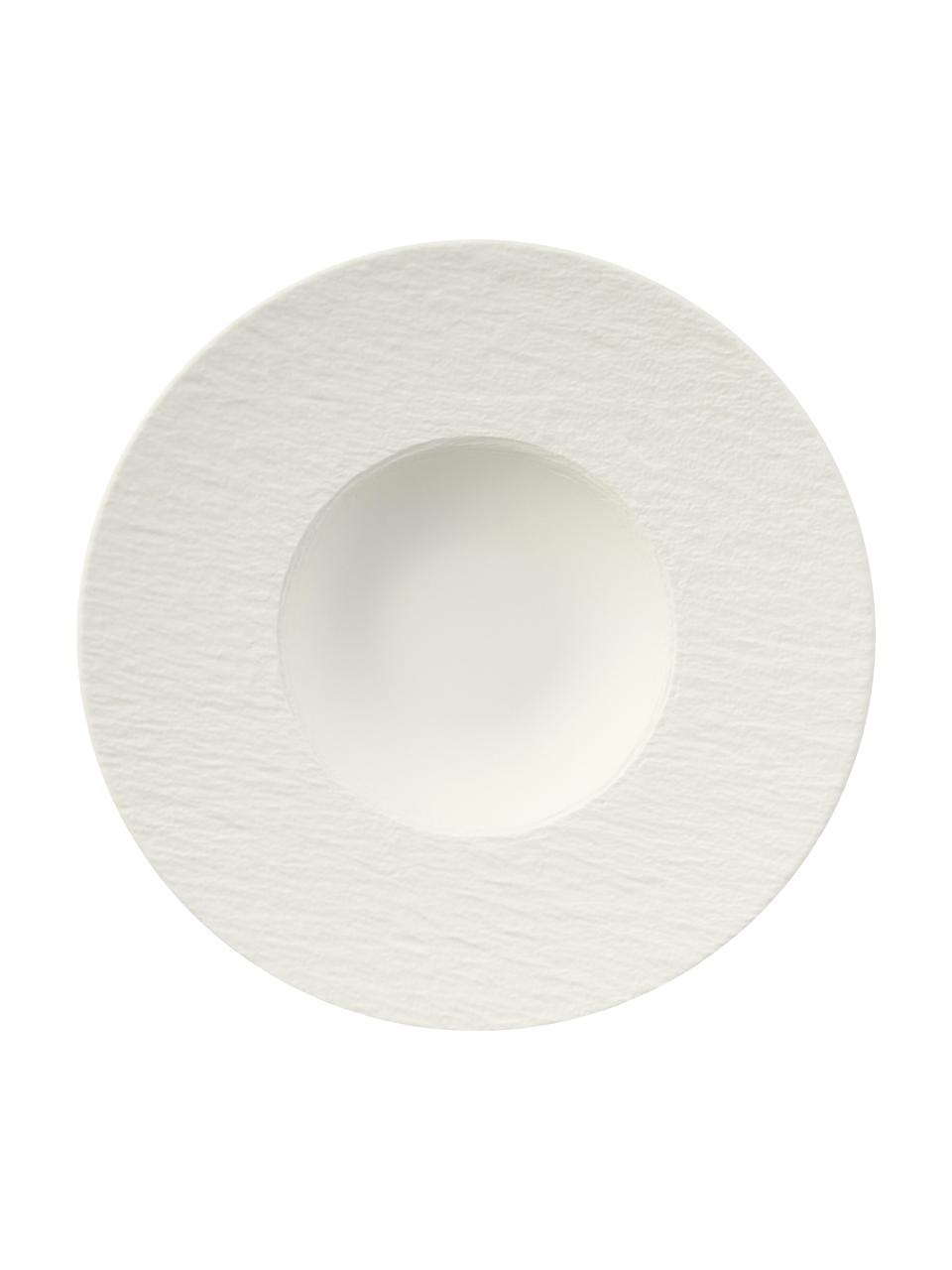 Vajilla de porcelana Rock, 2 comensales (6 pzas.), Porcelana, Blanco, Set de diferentes tamaños