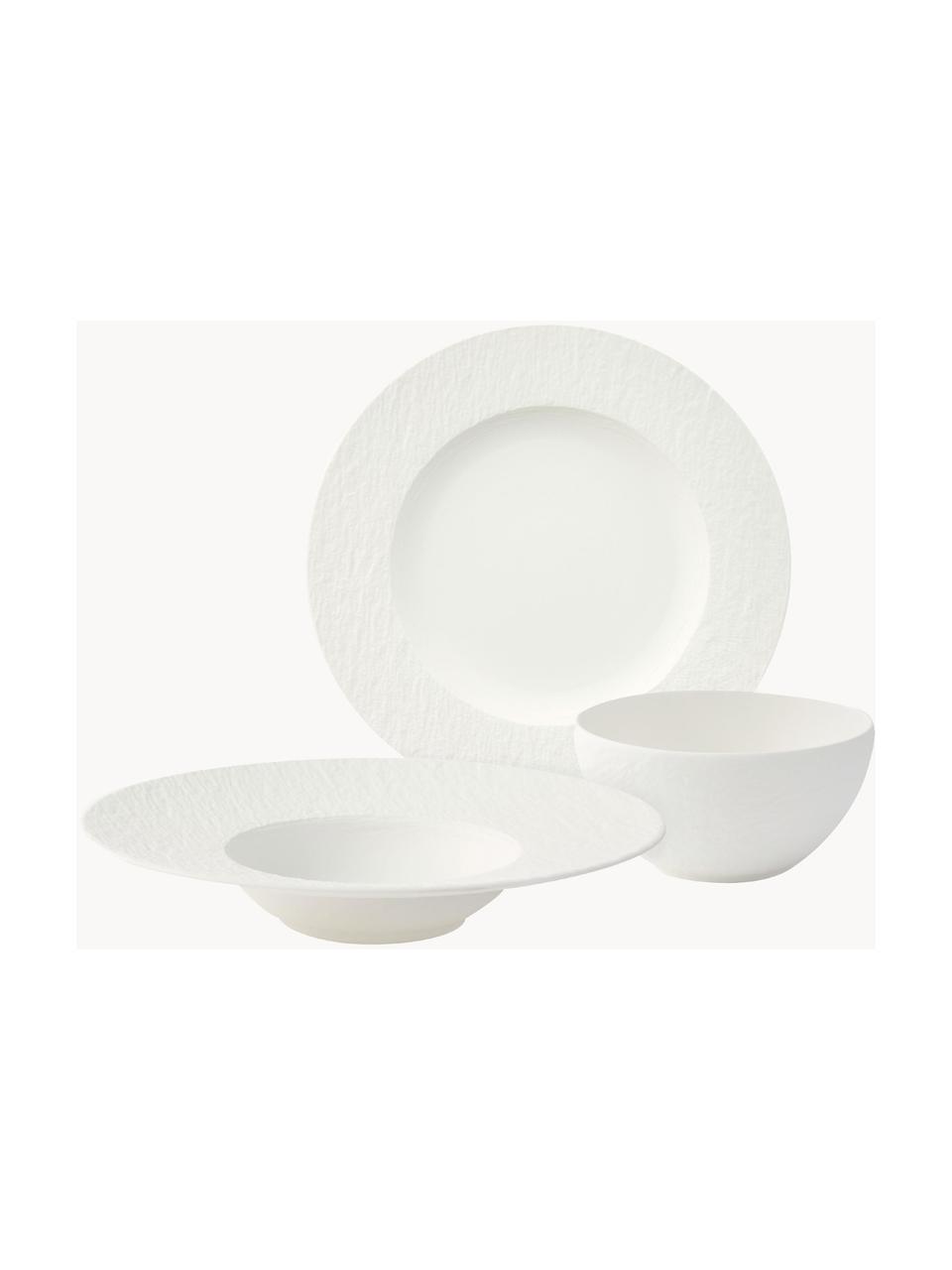 Porzellan Geschirr-Set Manufacture Rock, 2 Personen (6-tlg.), Porzellan, Off White, 2 Personen (6-tlg.)