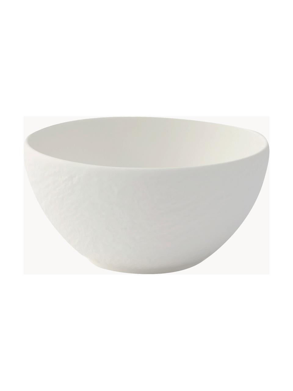 Súprava tanierov z porcelánu Rock, 2 osoby (6 dielov), Porcelán, Lomená biela, 2 osoby (6 dielov)