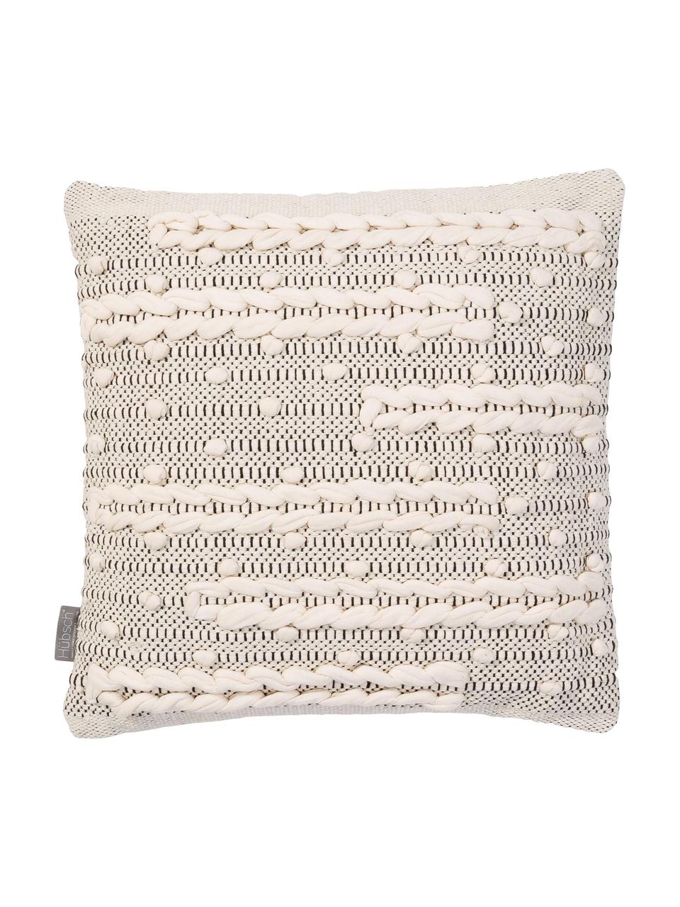 Housse de coussin 45x45 Tissa, Coton, Couleur crème, larg. 45 x long. 45 cm