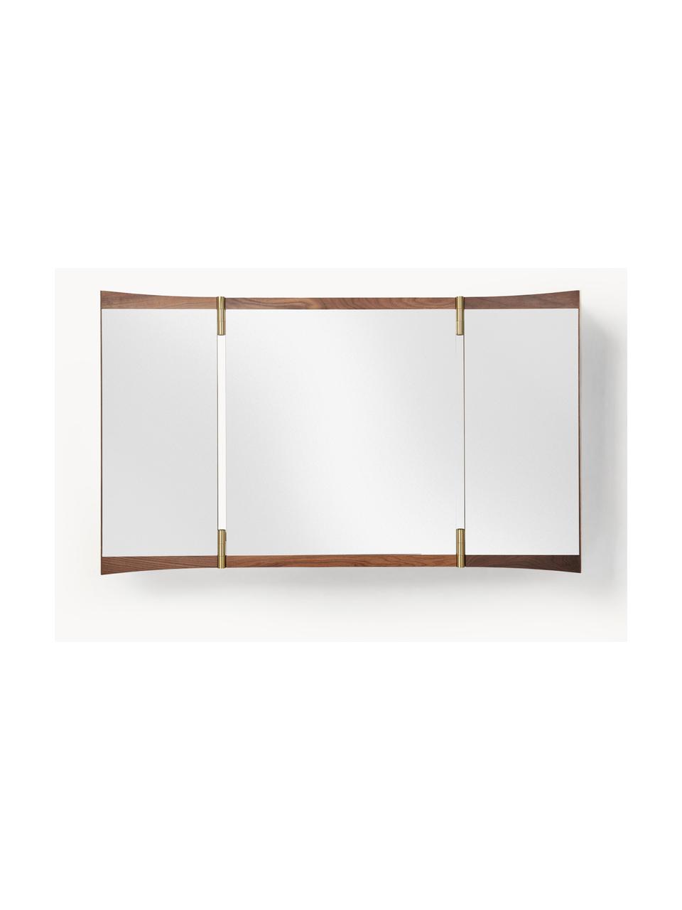 Lustro ścienne Vanity, Drewno orzecha włoskiego, S 117 x W 69 cm