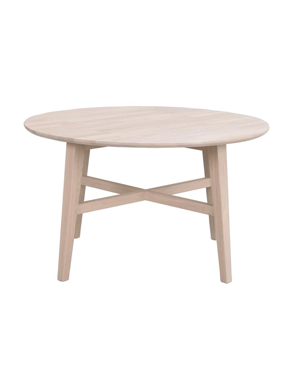 Hoger massief houten salontafel Filippa, Massief eikenhout, Eikenhoutkleurig, Ø 90 cm