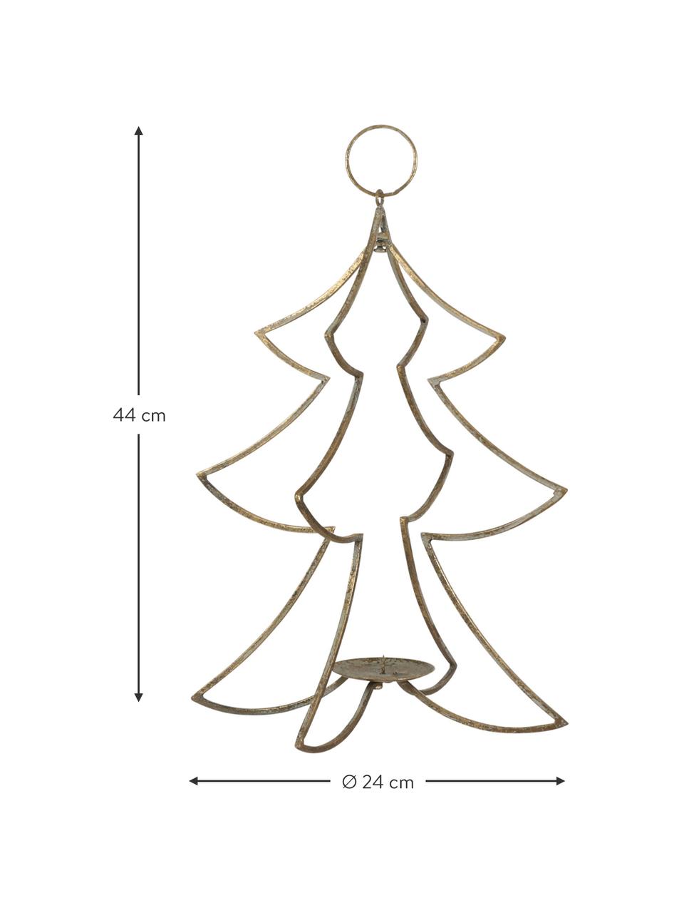 Candelabro natalizio dorato Glavia, Metallo rivestito, Ottonato, Ø 24 x Alt. 44 cm