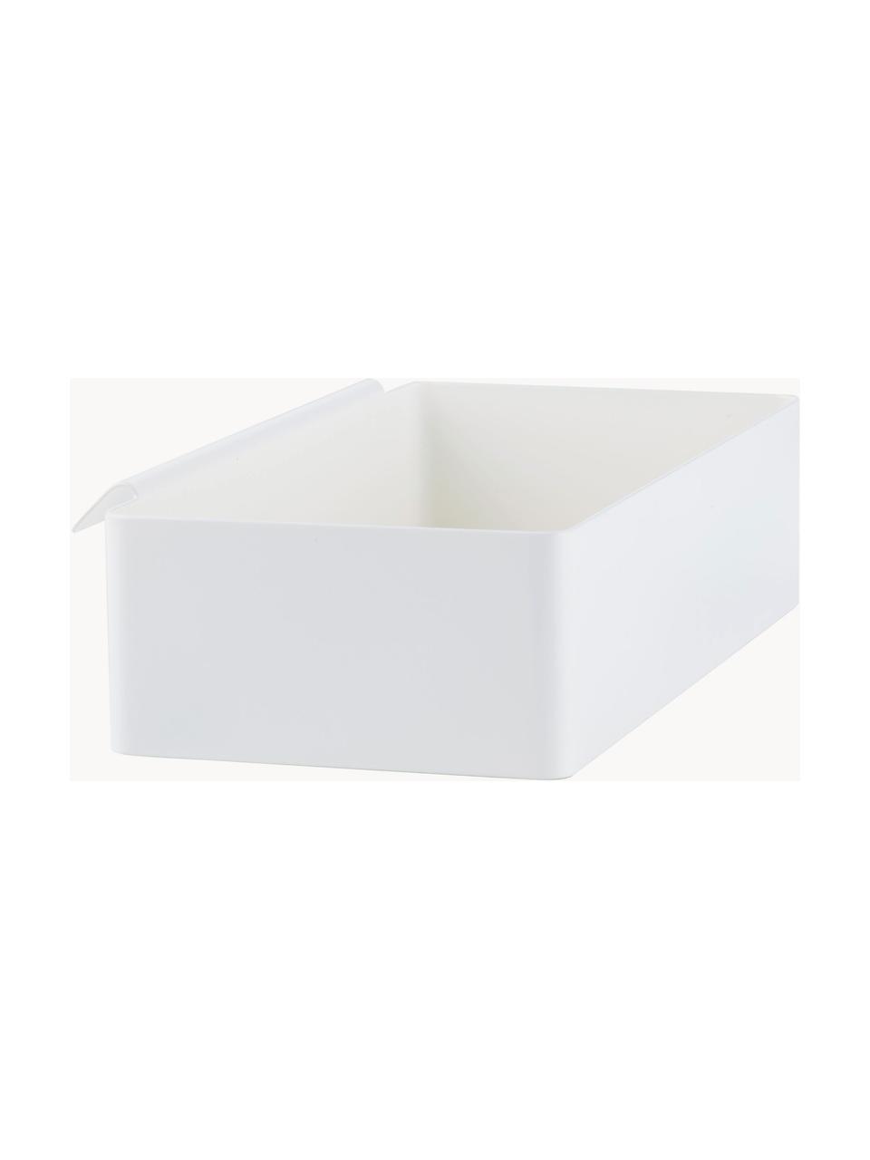 Boîte de rangement de cuisine en acier Flex, Acier, enduit, Blanc, larg. 21 x haut. 5 cm
