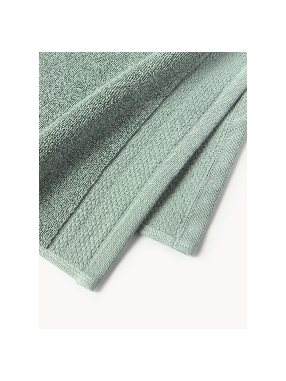 Ręcznik z bawełny organicznej Premium, różne rozmiary, Szałwiowy zielony, Ręcznik do rąk, S 50 x D 100 cm, 2 szt.