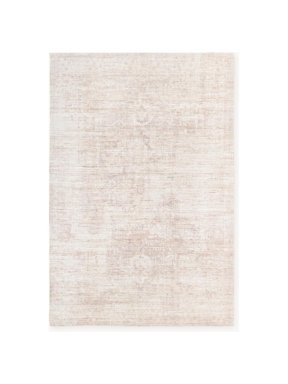 Laagpolig vloerkleed Alisha, 63% jute, 37% polyester, Beige, gebroken wit, B 120 x L 180 cm (maat S)