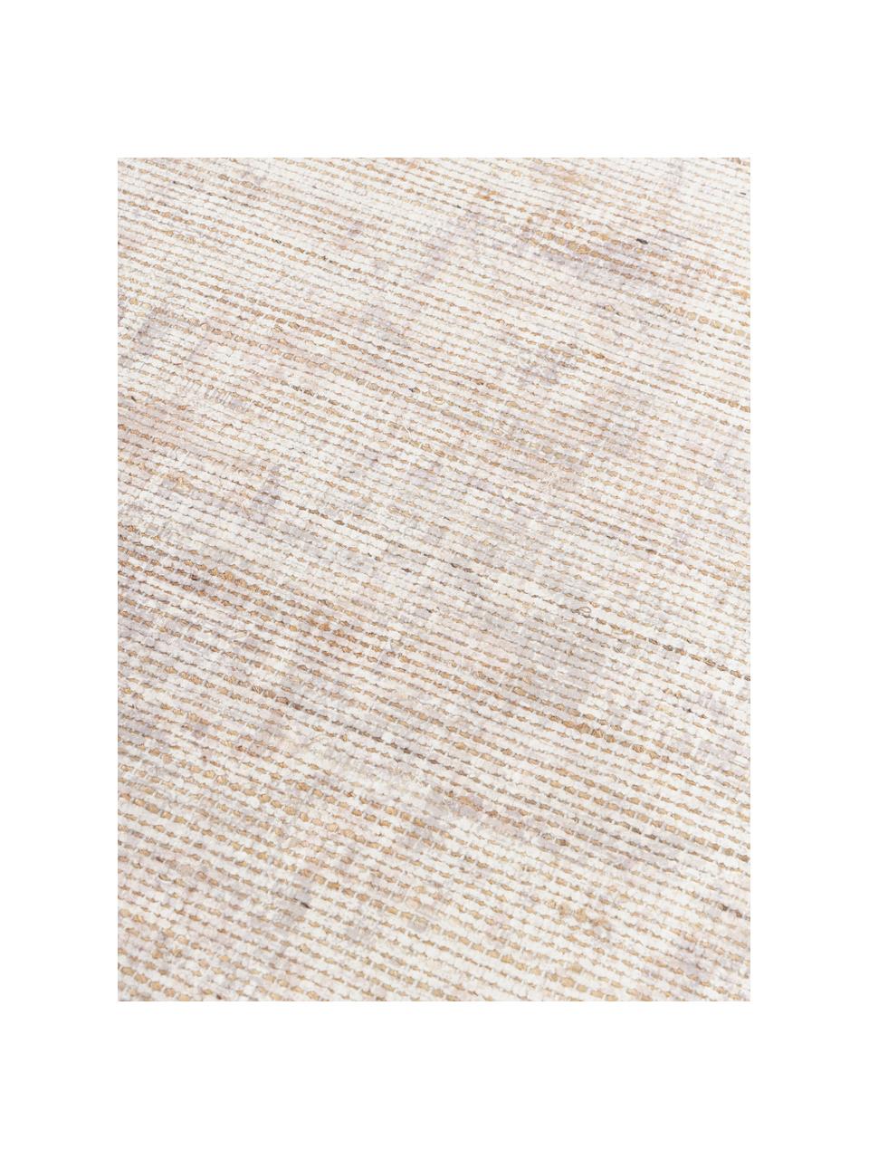 Tapis à poils ras Alisha, 63 % jute, 37 % polyester, Beige, blanc cassé, larg. 120 x long. 180 cm (taille S)