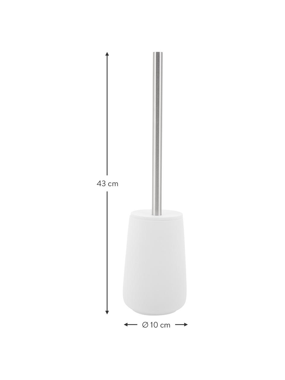 Szczotka do WC Brush, Biały, odcienie srebrnego, Ø 10 x W 43 cm