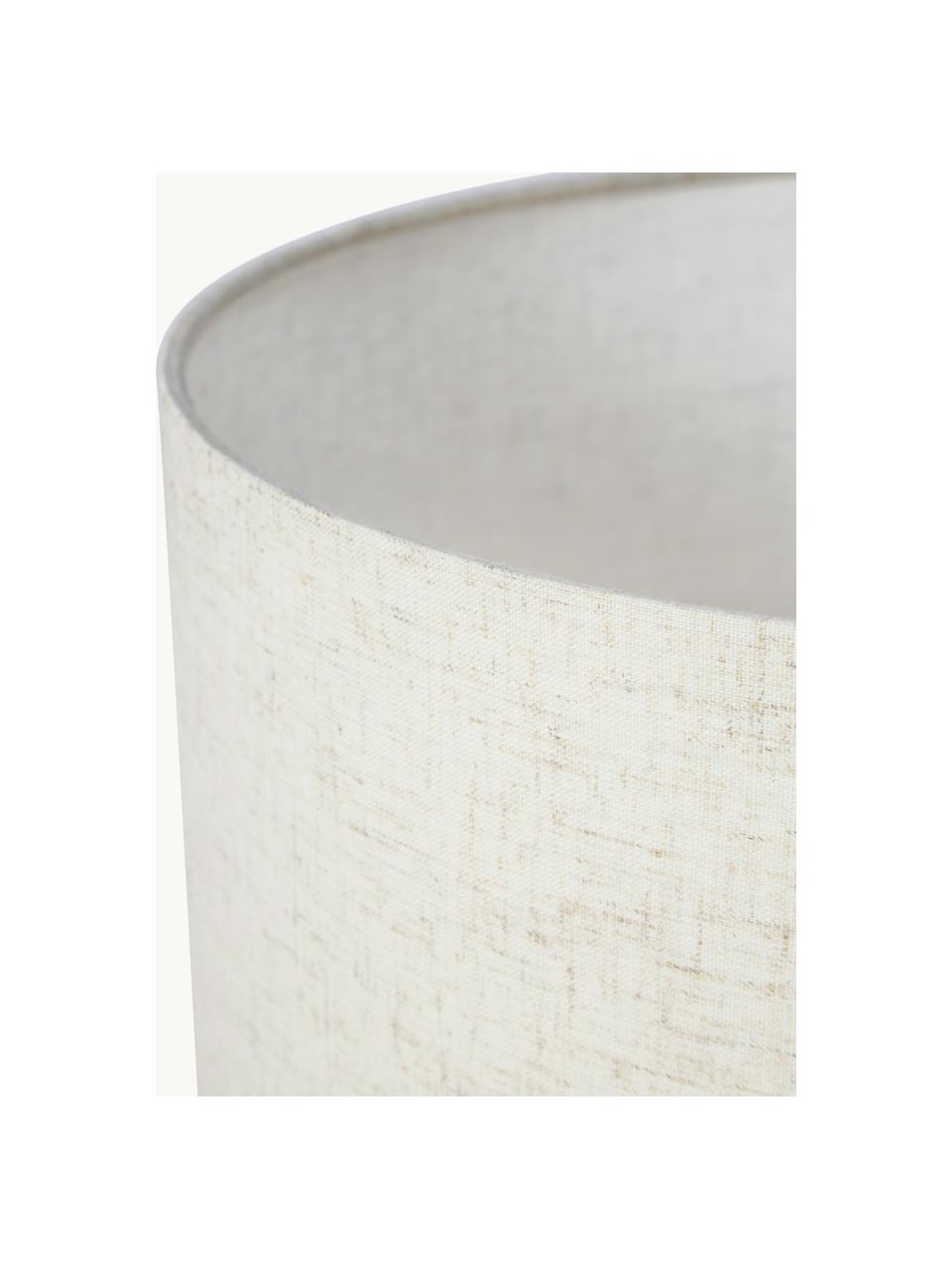 Grosse Keramik-Tischlampe Georgina, Lampenschirm: Textil, Dekor: Metall, vermessingt, Beige, Terrakotta, Ø 33 x H 52 cm