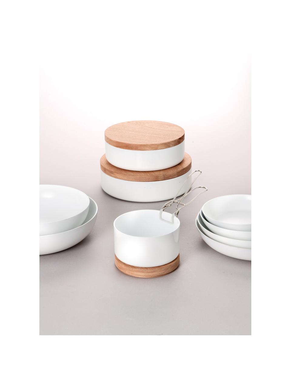 Casseruola con rivestimento antiaderente ABCT, Alluminio rivestito, Bianco, Ø 16 x Alt. 9 cm, 1.7 l