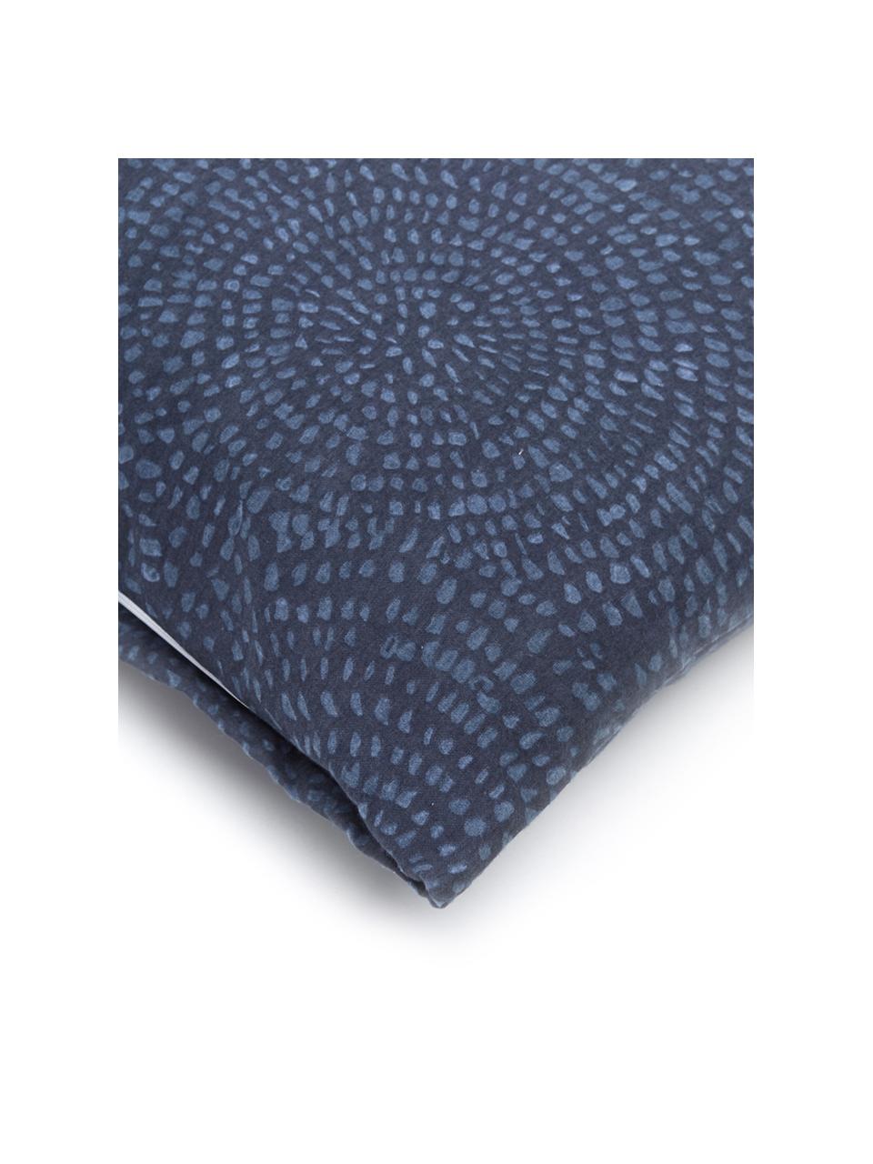 Flanell-Bettwäsche Winter Curves, Webart: Flanell Flanell ist ein k, Dunkelblau, Blau, 155 x 220 cm + 1 Kissen 80 x 80 cm