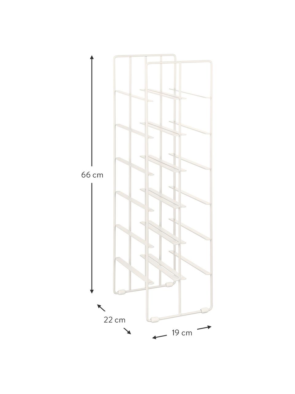 Portabottiglie beige per 12 bottiglie Pilare, Metallo verniciato a polvere, Beige, Larg. 19 x Alt. 66 cm