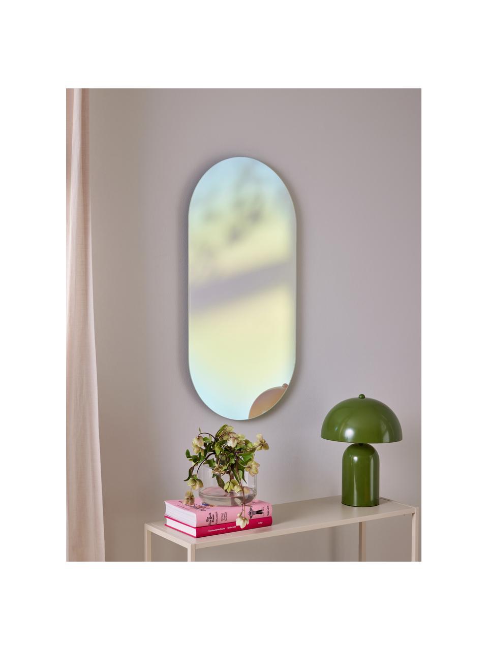 Irisierender Design-Wandspiegel Ruby, Rückseite: Mitteldichte Holzfaserpla, Spiegelfläche: Gehärtetes Spiegelglas, Irisierend, B 80 x H 40 cm
