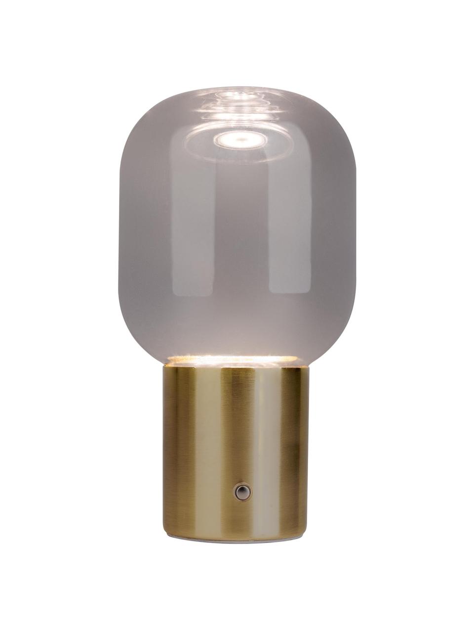 Petite lampe à poser LED Albero, Doré, gris clair, Ø 13 x haut. 25 cm