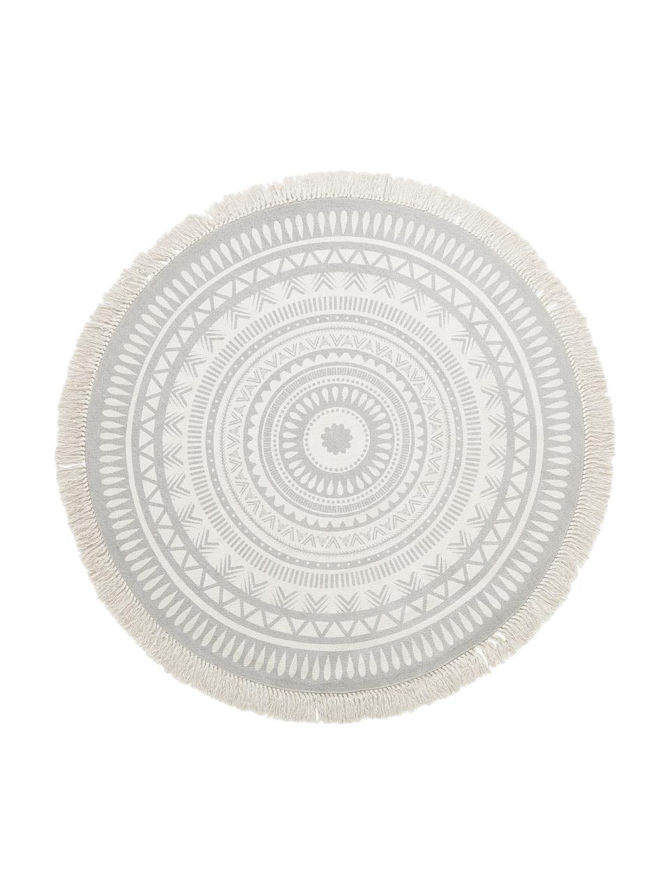 Okrúhly plocho tkaný koberec so strapcami Benji, 100 % bavlna

Materiál použitý v tomto výrobku bol testovaný na škodlivé látky a certifikovaný podľa STANDARD 100 by OEKO-TEX®, HOHENSTEIN HTTI, 21.HIN.90042., Svetlosivá, béžová, Ø 150 cm (veľkosť M)