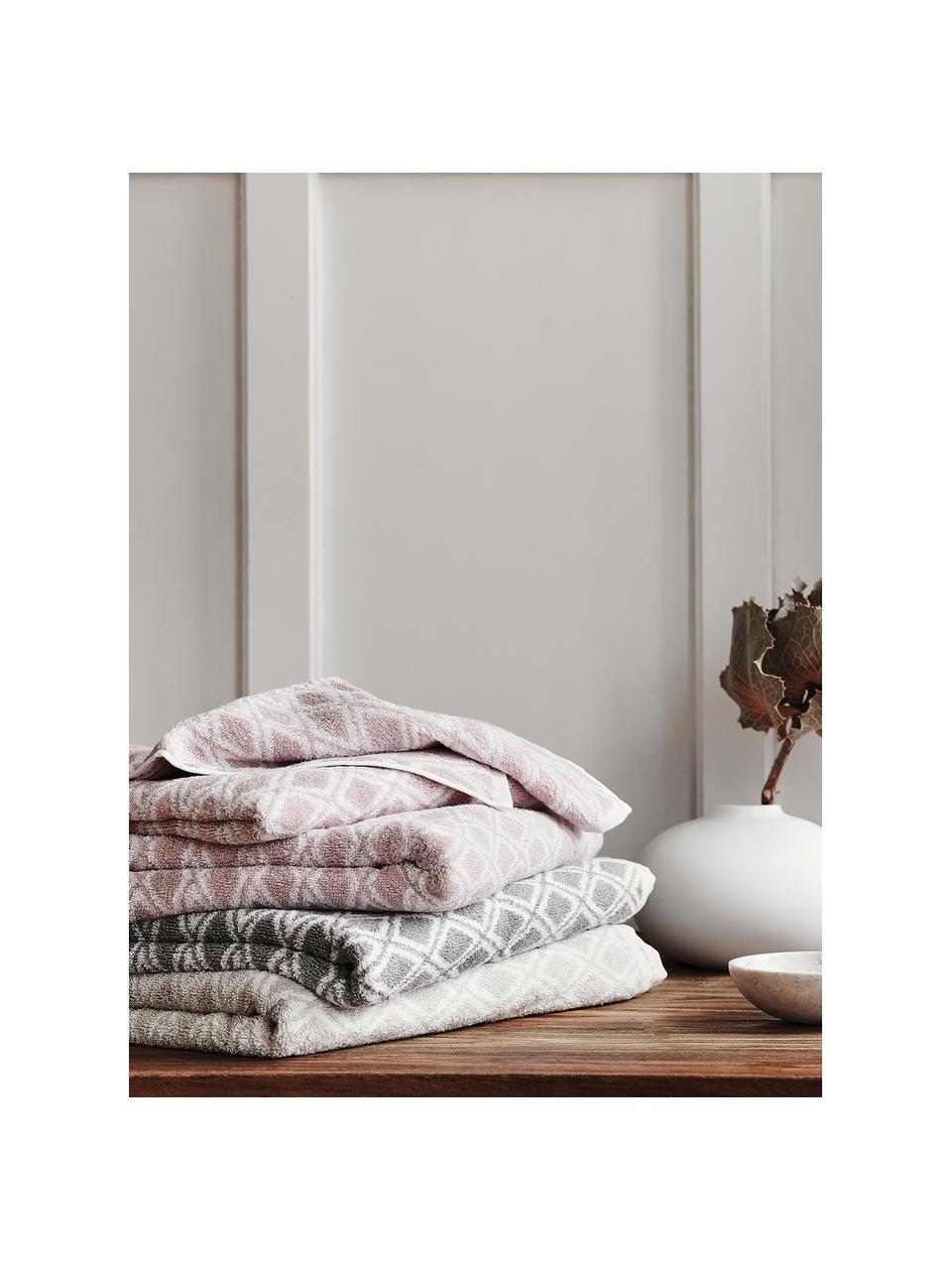 Dwustronny ręcznik Ava, różne rozmiary, Blady różowy, kremowobiały, Ręcznik do rąk, S 50 x D 100 cm, 2 szt.