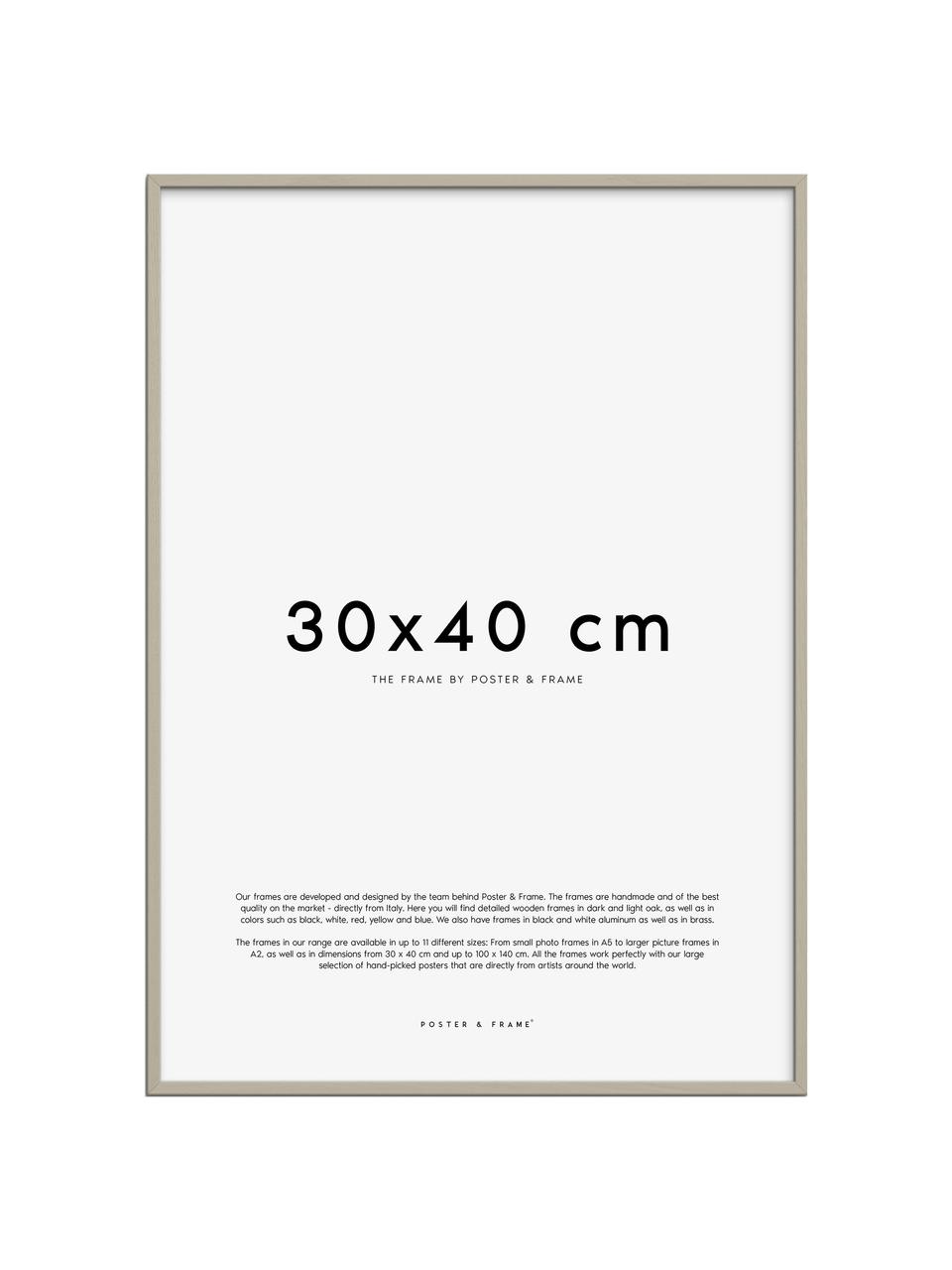 Cadre photo artisanal Explore, tailles variées, Grège, 30 x 40 cm