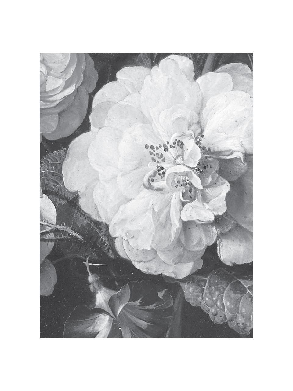 Fotobehang Flowers in zwart, Vlies, Zwart, wit, B 195 cm x H 280 cm