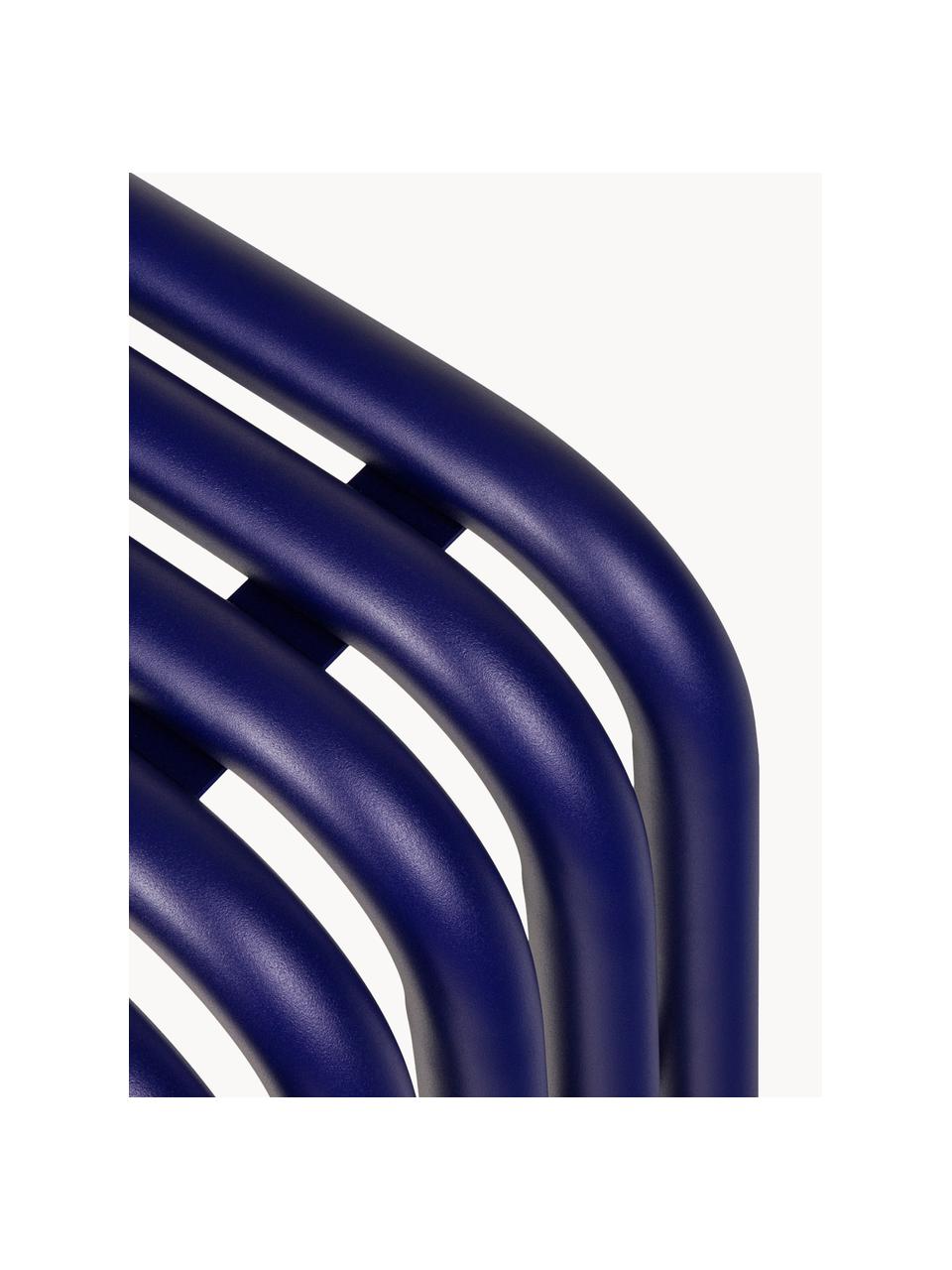 Kovová lavička Nokk, Oceľ s práškovým náterom, Kráľovská modrá, Š 114 x V 32 cm