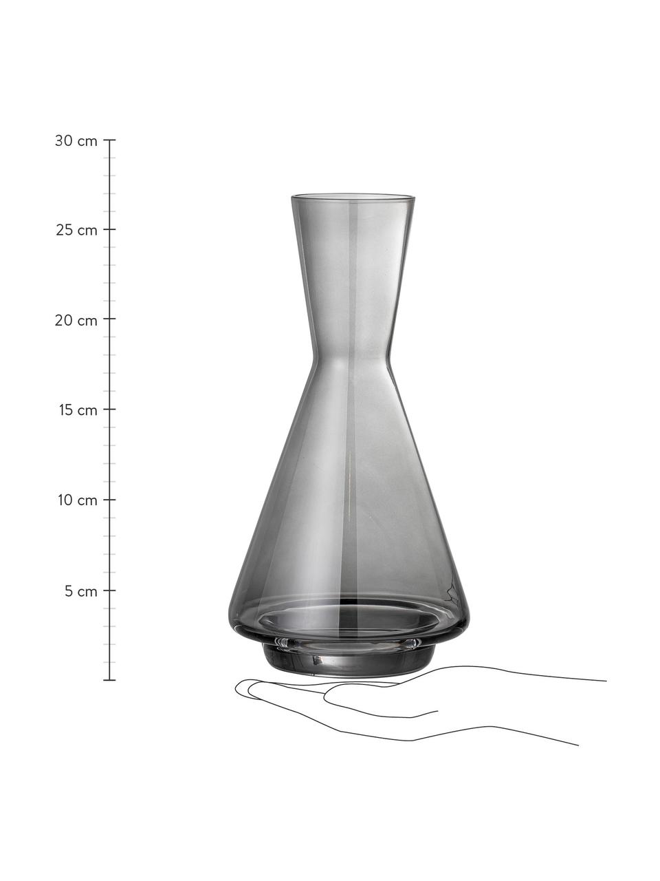 Carafe Yvette, 1.2 L, Verre, Gris, Ø 15 x haut. 27 cm, 1,2 L