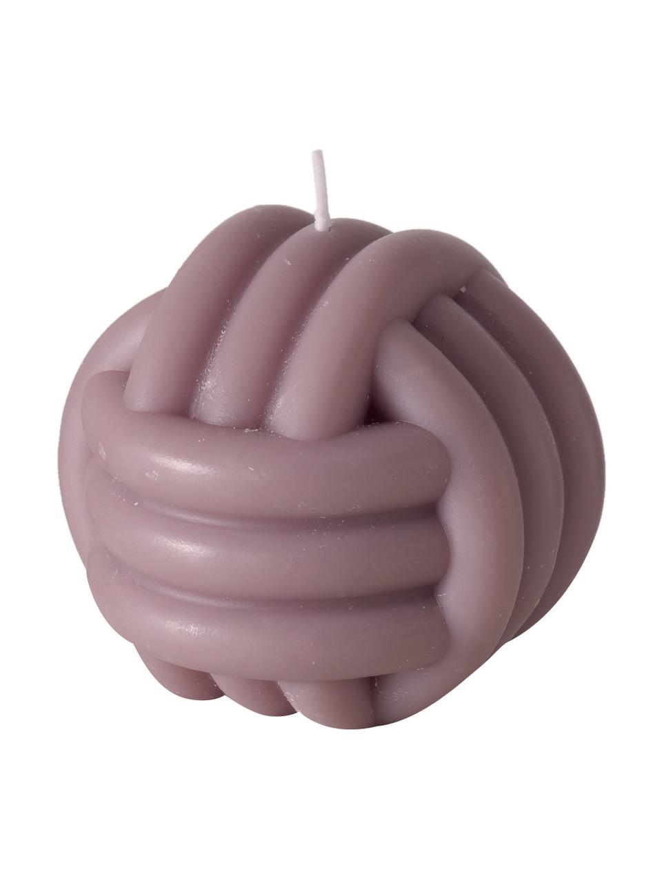 Bougie nœud Knot, 3 élém., Cire, Lilas, couleur pêche, blanc, Ø 9 cm