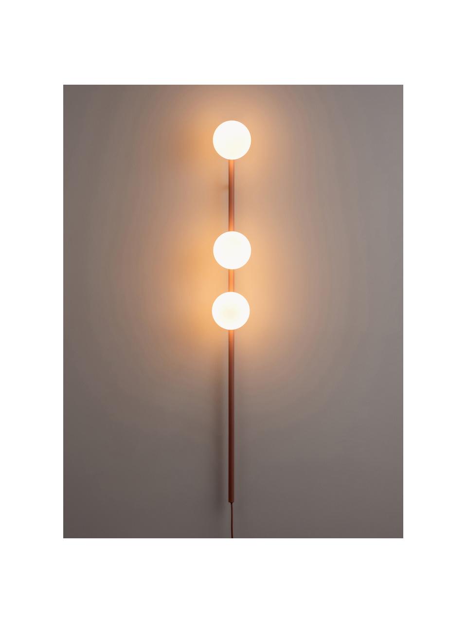 Wandlamp Bar met stekker, Koraalrood, B 12 x H 123 cm