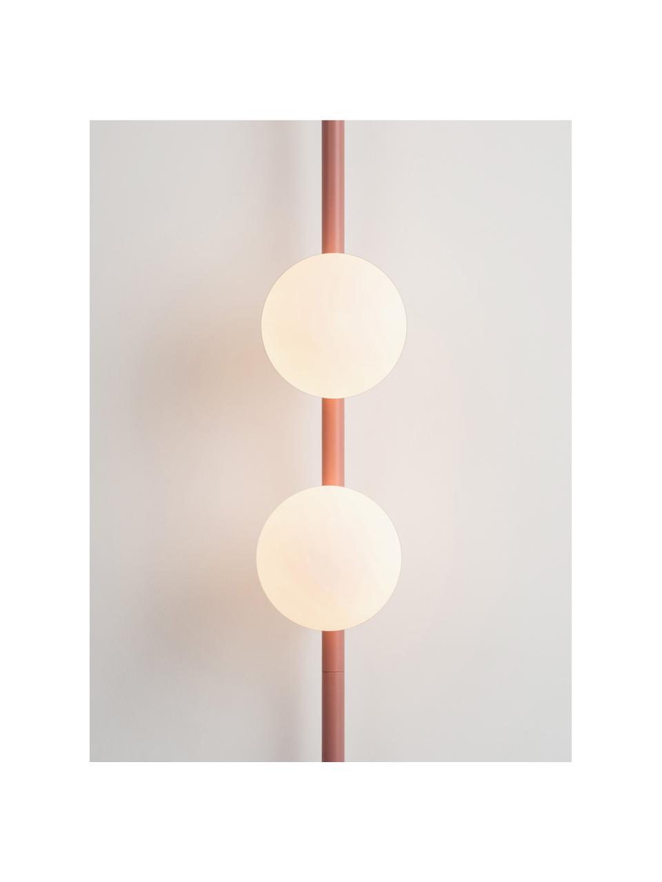 Wandlamp Bar met stekker, Koraalrood, B 12 x H 123 cm