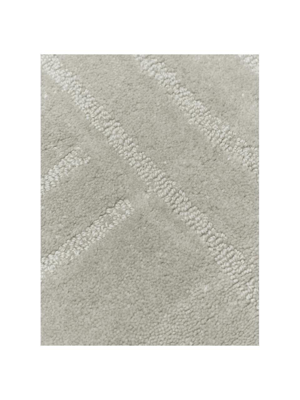Ručne tuftovaný vlnený koberec Mason, Svetlosivá, Š 160 x D 230 cm (veľkosť M)