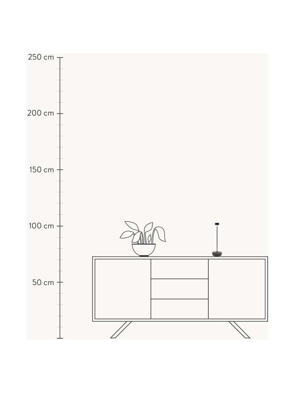 Kleine mobile LED-Tischlampe Swap Mini, dimmbar, Schwarz, Ø 10 x H 29 cm