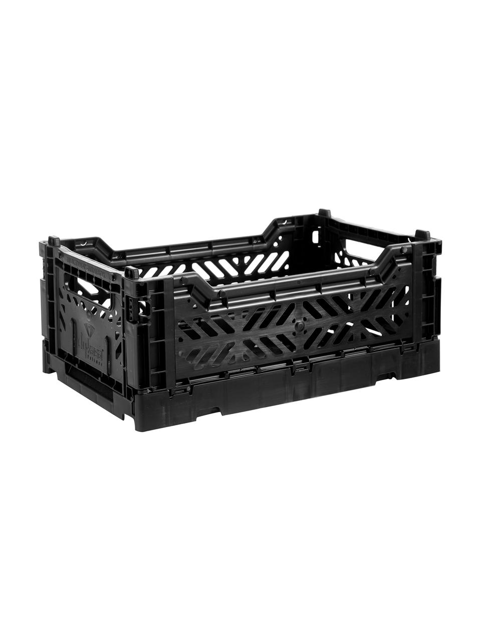 Petite boîte de rangement pliable Black, Plastique, Noir, larg. 27 x haut. 11 cm