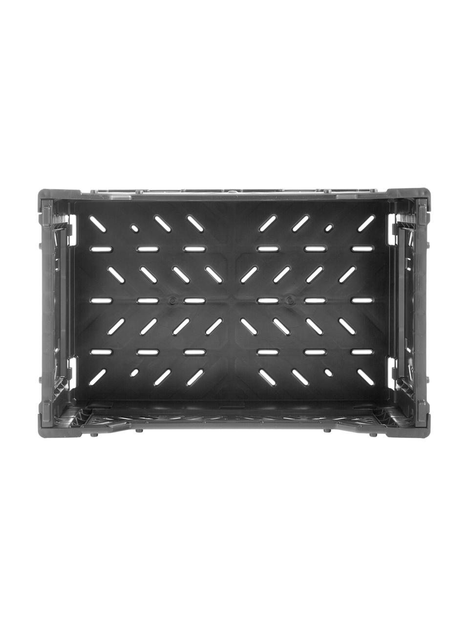 Cestino pieghevole e impilabile Black, Plastica, Nero, Larg. 27 x Alt. 11 cm
