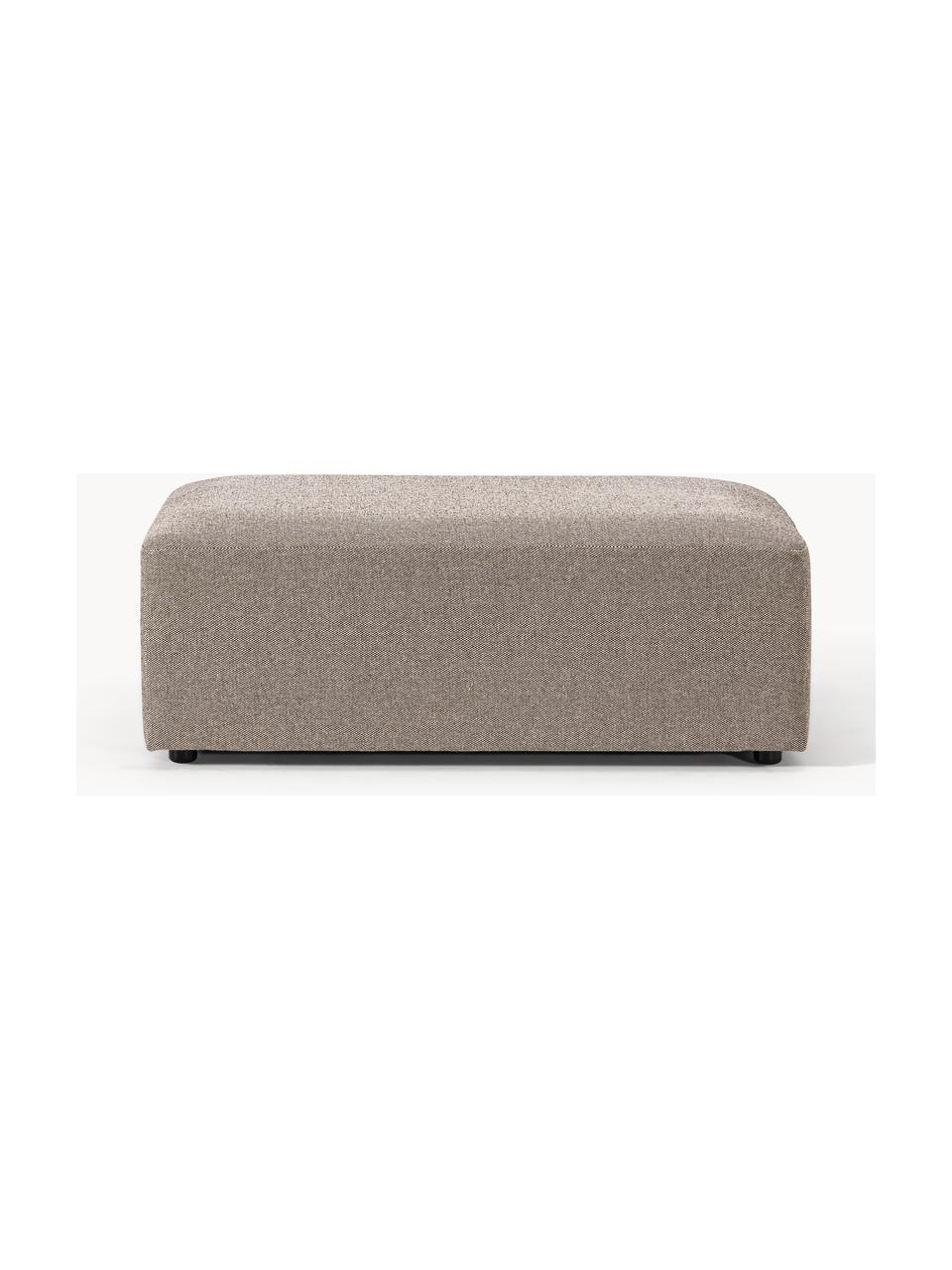 Pouf XL Melva, larg 116 x prof. 72 cm, Tissu grège, larg. 116 x prof. 72 cm