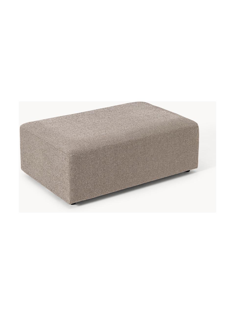 Pouf XL Melva, larg 116 x prof. 72 cm, Tissu grège, larg. 116 x prof. 72 cm