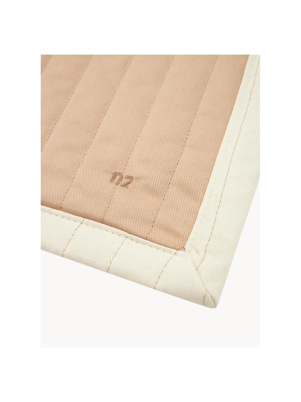 Decke Arty Quilt aus Baumwolle, Bezug: 100 % Baumwolle, Peach, Tulpen-Motiv, B 73 x L 95 cm