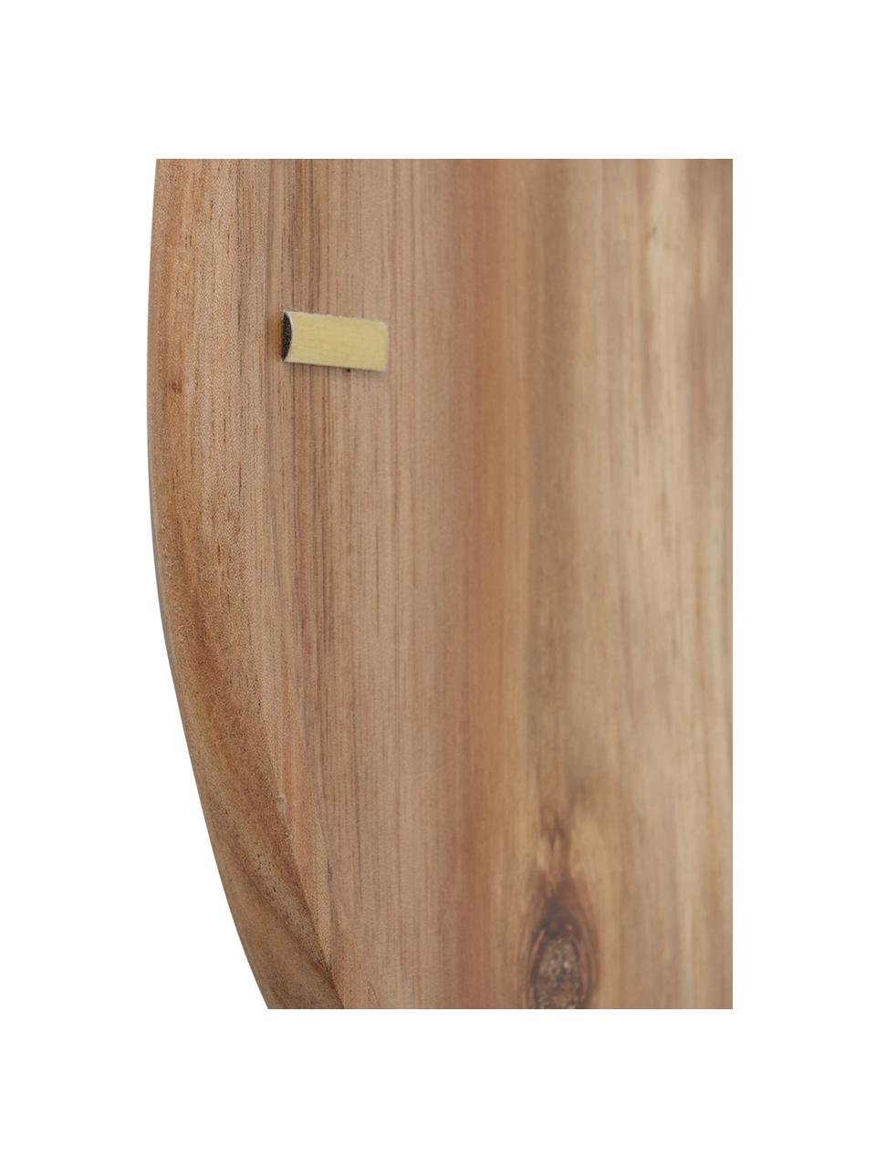 Reloj de pared con forma orgánica Marron, Madera de acacia, Madera clara, An 35 x Al 30 cm