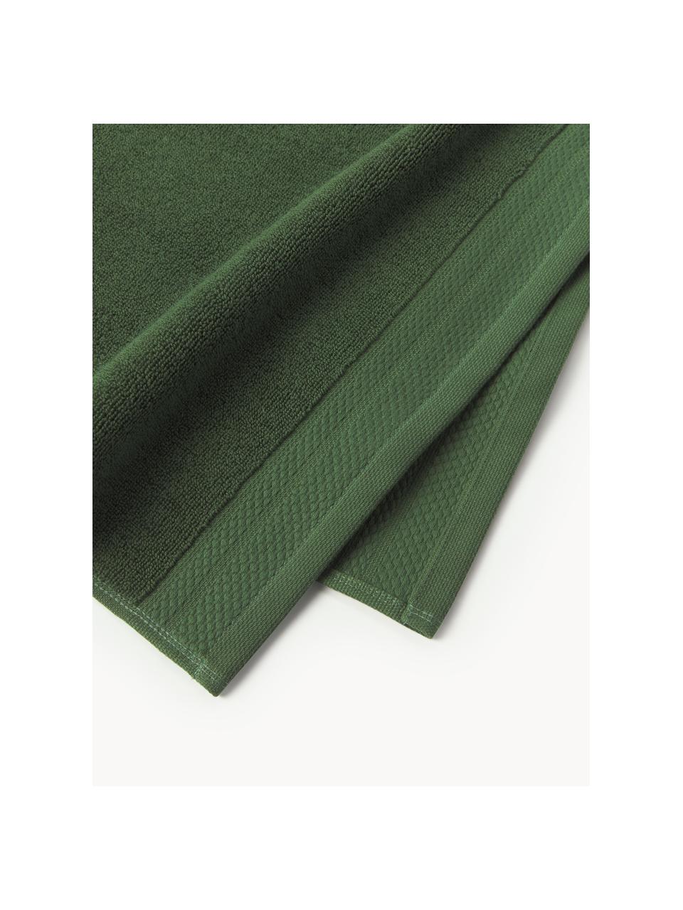 Ręcznik z bawełny organicznej Premium, różne rozmiary, Ciemny zielony, Ręcznik, S 50 x D 100 cm, 2 szt.
