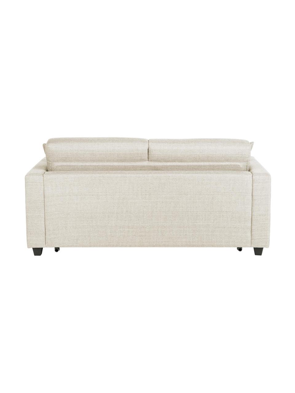 Schlafsofa Maria in Cremefarben im Landhaus-Stil, ausklappbar, Bezug: 40% Baumwolle, 20% Leinen, Korpus: Mitteldichte Faserplatte,, Webstoff Creme, B 180 x T 97cm